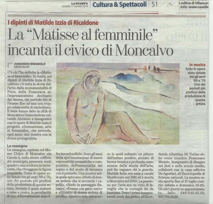 Moncalvo art.  La Stampa inaugurazione mostra 001.jpg